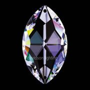Swarovski Strass Crystal Oval Pear Shape With Lazer Logo Etched 50mm # 8746-50