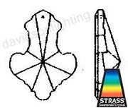 Swarovski Strass Crystal Pendeloque With Lazer Logo Etched 63mm # 8904-63 Set of 10pc