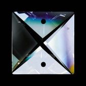 Swarovski Strass Crystal Square Stone With Lazer Logo Etched 18mm 2 hole # 8026-18 Set of 100pc