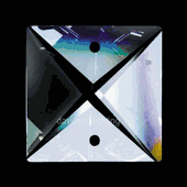 Swarovski Strass Crystal Square Stone With Lazer Logo Etched 22mm 2 hole # 8026-22 Box of 210pc