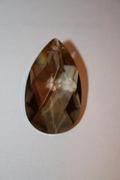 Swarovski Strass Jet Pear Shape With Lazer Logo Etched 50mm # 8721-50 Set of 10pc