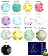 Swarovski Strass Jet Pendeloque With Lazer Logo Etched 38mm # 8901-38 Set of 10pc