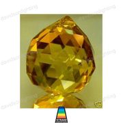 Swarovski Strass Light Topaz Crystal Ball With Lazer Logo Etched 20mm