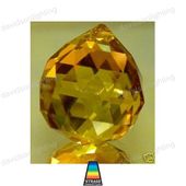 Swarovski Strass Light Topaz Crystal Ball With Lazer Logo Etched 40mm Swarovski Strass Light Topaz Crystal Ball With Lazer Logo Etched 40mm