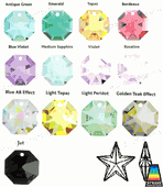 Swarovski Strass Light Topaz Star With Lazer Logo Etched 28mm # 8815-28 Set of 10pc