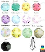 Swarovski Strass Medium Sapphire Drop With Lazer Logo Etched 38mm # 8621-38 Set of 10pc