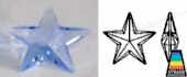 Swarovski Strass Medium Sapphire Star With Lazer Logo Etched 28mm # 8815-28 Box of 210pc