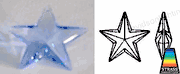Swarovski Strass Medium Sapphire Star With Lazer Logo Etched 28mm # 8815-28 Box of 210pc
