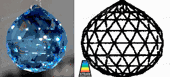 Swarovski Strass Medium Spphire Crystal Ball With Lazer Logo Etched 20mm Swarovski Strass Medium Spphire Crystal Ball With Lazer Logo Etched 20mm