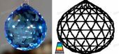 Swarovski Strass Medium Spphire Crystal Ball With Lazer Logo Etched 30mm Swarovski Strass Medium Spphire Crystal Ball With Lazer Logo Etched 30mm