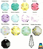 Swarovski Strass Topaz Drop With Lazer Logo Etched 38mm # 8621-38 Set of 10pc