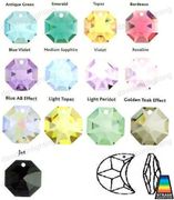 Swarovski Strass Topaz Moon With Lazer Logo Etched 30mm # 8816-30 Set of 10pc