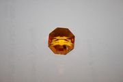 Swarovski Strass Topaz Octagon Lily With Lazer Logo Etched 14mm 1 hole # 8115-14