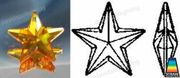 Swarovski Strass Topaz Star With Lazer Logo Etched 40mm # 8815-40 Box of 100pc