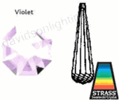 Swarovski Strass Violet Flow With Lazer Logo Etched 63mm # 8950-3021-63 Box of 90pc