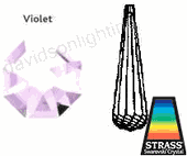 Swarovski Strass Violet Flow With Lazer Logo Etched 63mm # 8950-3021-63 Set of 10pc