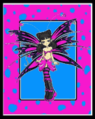 Techno Fairy by Chrissy Clark 8"x10" Ceramic Art Tile with recessed hangers for tabletop or wall hanging purposes Techno Fairy by Chrissy Clark 8"x10" Ceramic Art Tile with recessed hangers for tabletop or wall hanging purposes