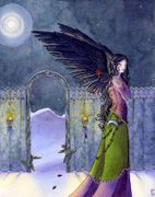 Temptation by Sara M. Butcher  8"x10" Ceramic Art Tile with recessed hangers for tabletop or wall hanging purposes