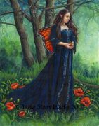 Temptation to Dream by Jane Starr Weils   8"x10" Ceramic Art Tile with recessed hangers for tabletop or wall hanging purposes