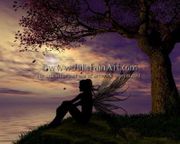 The Dreamer by Julie Fain  8"x10" Ceramic Art Tile with recessed hangers for tabletop or wall hanging purposes