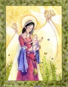 The Good News by Sara M. Butcher  8"x10" Ceramic Art Tile with recessed hangers for tabletop or wall hanging purposes