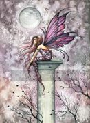 The Lookout by Molly Harrison  8"x10" Ceramic Art Tile with recessed hangers for tabletop or wall hanging purposes