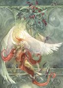 The Messenger by Stephanie Law   8"x10" Ceramic Art Tile with recessed hangers for tabletop or wall hanging purposes