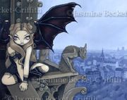 The Secret of Notre Dame by Jasmine Becket Griffith  8"x10" Ceramic Art Tile with recessed hangers for tabletop or wall hanging purposes