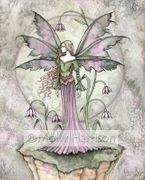 Tranquil Moon by Molly Harrison  8"x10" Ceramic Art Tile with recessed hangers for tabletop or wall hanging purposes