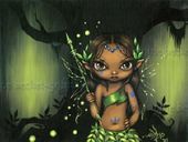 Tribal Fairy by Jasmine Becket Griffith 8"x10" Ceramic Art Tile with recessed hangers for tabletop or wall hanging purposes Tribal Fairy by Jasmine Becket Griffith 8"x10" Ceramic Art Tile with recessed hangers for tabletop or wall hanging purposes