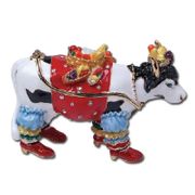 Tropicowl Jeweled Box Enameled pewter box bejeweled with Austrian crystals