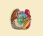 Turkey Jeweled Box Enameled pewter box bejeweled with Austrian crystals