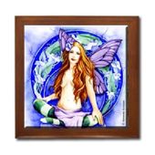 Vanilla Lily Ceramic Tile Box by Artist Abranda Scisson Dark wood jewely box measures 5 1/8" x 5 1/8" x 2 3/4" and is fully lined on the inside Vanilla Lily Ceramic Tile Box by Artist Abranda Scisson Dark wood jewely box measures 5 1/8" x 5 1/8" x 2 3/4" and is fully lined on the inside