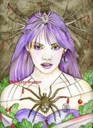 Venomous by Maria Van Bruggen  8"x10" Ceramic Art Tile with recessed hangers for tabletop or wall hanging purposes