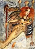 Waiting For Your Return by Sherri Baldy 8"x10" Ceramic Art Tile with recessed hangers for tabletop or wall hanging purposes Waiting For Your Return by Sherri Baldy 8"x10" Ceramic Art Tile with recessed hangers for tabletop or wall hanging purposes