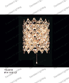 Wall Sconces 30% lead Crystal # YD2218L2ag Size w12"xh24" Wall Sconces 30% lead Crystal # YD2218L2ag Size w12"xh24"