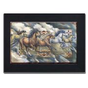 Wild Heart by Artist Jody Bergsma Wild Heart by Artist Jody Bergsma Tile mural of Six (6"x6" tiles) framed in a black wood frame Dimensions (LxWxH): 26.00 x 22.00 x 1.00 in.