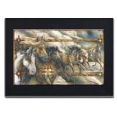 Wild Spirit by Artist Jody Bergsma Wild Spirit by Artist Jody Bergsma Tile mural of Six (6"x6" tiles) framed in a black wood frame Dimensions (LxWxH): 26.00 x 22.00 x 1.00 in.