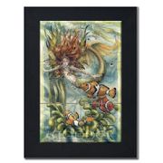 Wonder by Artist Jody Bergsma Wonder by Artist Jody Bergsma Tile mural of Six (6"x6" tiles) framed in a black wood frame Dimensions (LxWxH): 22.00 x 26.00 x 1.00 in.