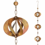 100" Copper Spinner Rain Chains (Set of 2)