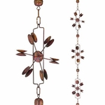 100" Water Mill Rain Chains (Set of 2)