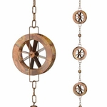 100" Water Wheel Rain Chains (Set of 2)