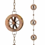 100" Water Wheel Rain Chains (Set of 2)