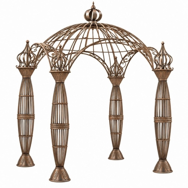 10ft. Round Iron Emperor Garden Gazebo - Copper Bronze - Click to enlarge