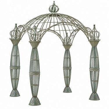 10ft. Round Iron Emperor Garden Gazebo - Verdi Green - Click to enlarge