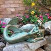 12" Lovely Lying Mermaid - Bronze Patina