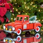 12" Red Metal Truck Decoration