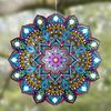 12" Teal Starburst Laser-Cut Spinner w/Beads