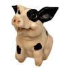 12" Whimsy Pig Statue - Black Spotted