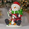 13.5" Snowman & Penguin Light-Up Christmas Decoration